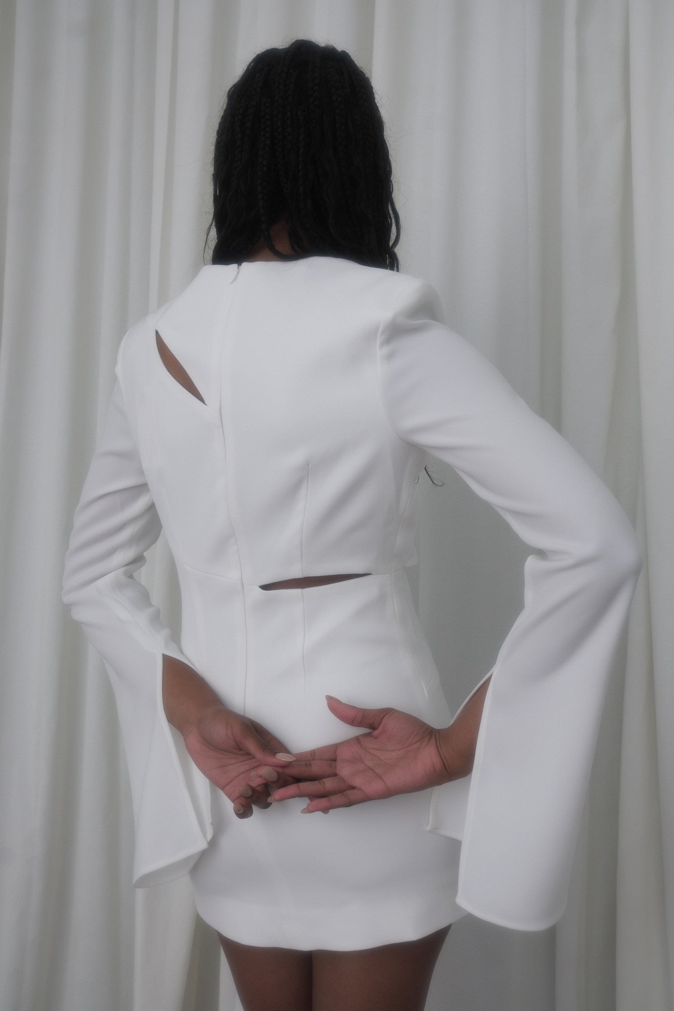ILA BLAZE Long Sleeved Mini Dress With 4 Slit Openings