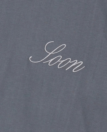 SOON TO BE ANNOUNCED Soon Embroidery L/S Crop T-Shirt Lava Smoke