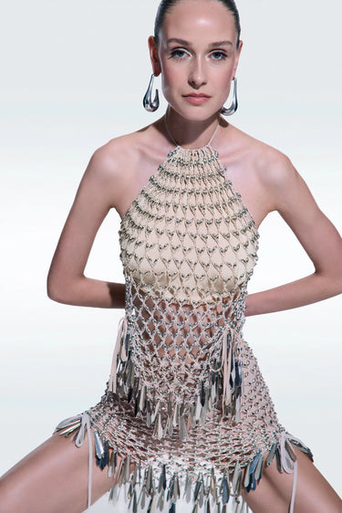 Zeynep Tosun Cannes Top Beige