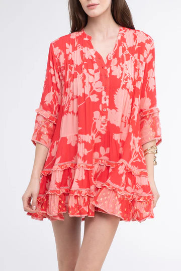 Sunday Saint Tropez Bella Ciao Flower Dress Red