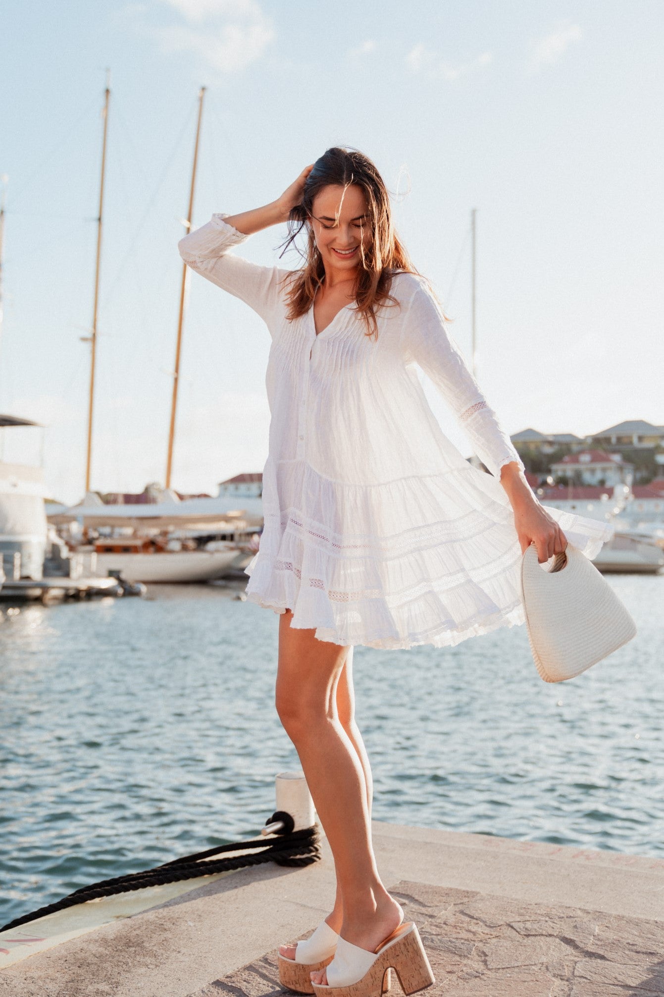 Sunday Saint Tropez Bella Ciao White Dress