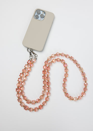 Bright Red and Pink Phone strap