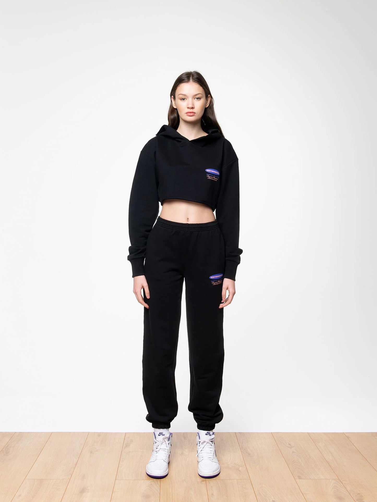 SOON TO BE ANNOUNCED Essentials Crop Hoodie Peat Black