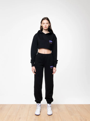 SOON TO BE ANNOUNCED Essentials Crop Hoodie Peat Black