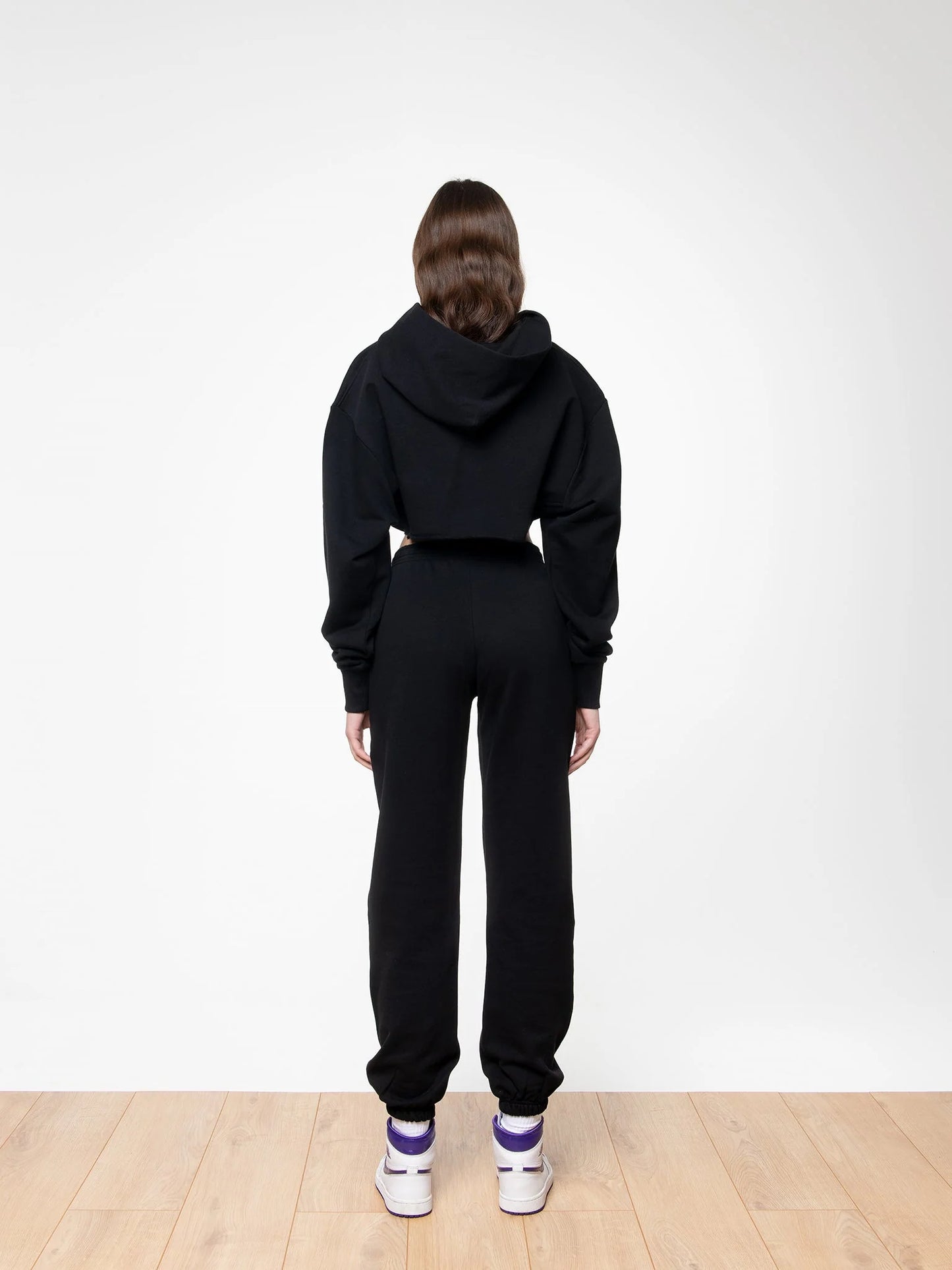 SOON TO BE ANNOUNCED Essentials Crop Hoodie Peat Black