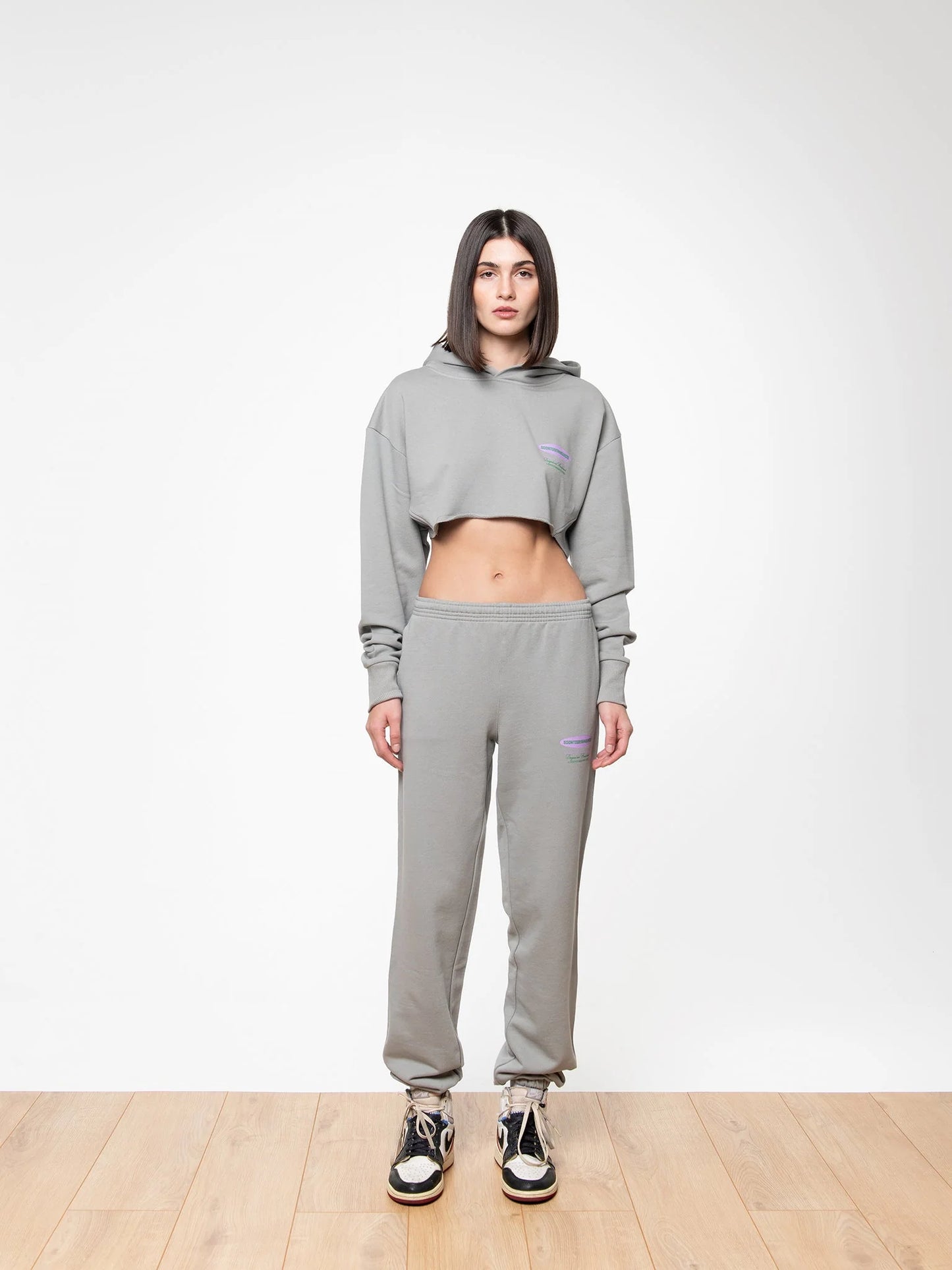 SOON TO BE ANNOUNCED Essentials Crop Hoodie Moon Mist