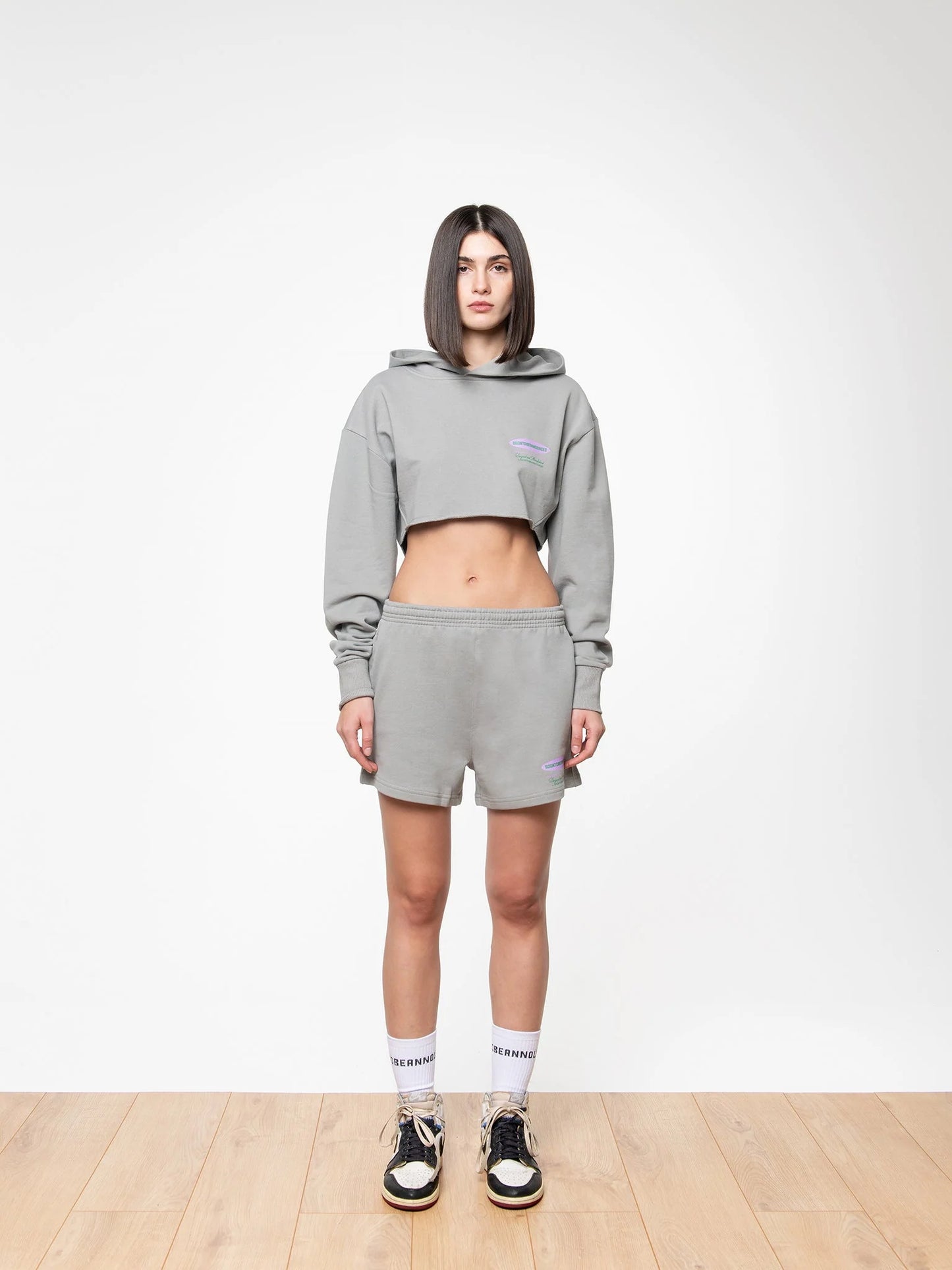 SOON TO BE ANNOUNCED Essentials Logo Shorts Moon Mist