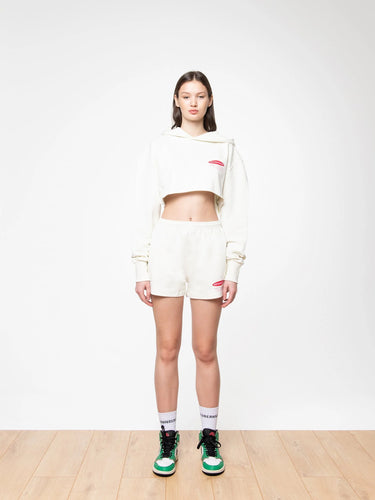 SOON TO BE ANNOUNCED Essentials Logo Shorts White Asparagus