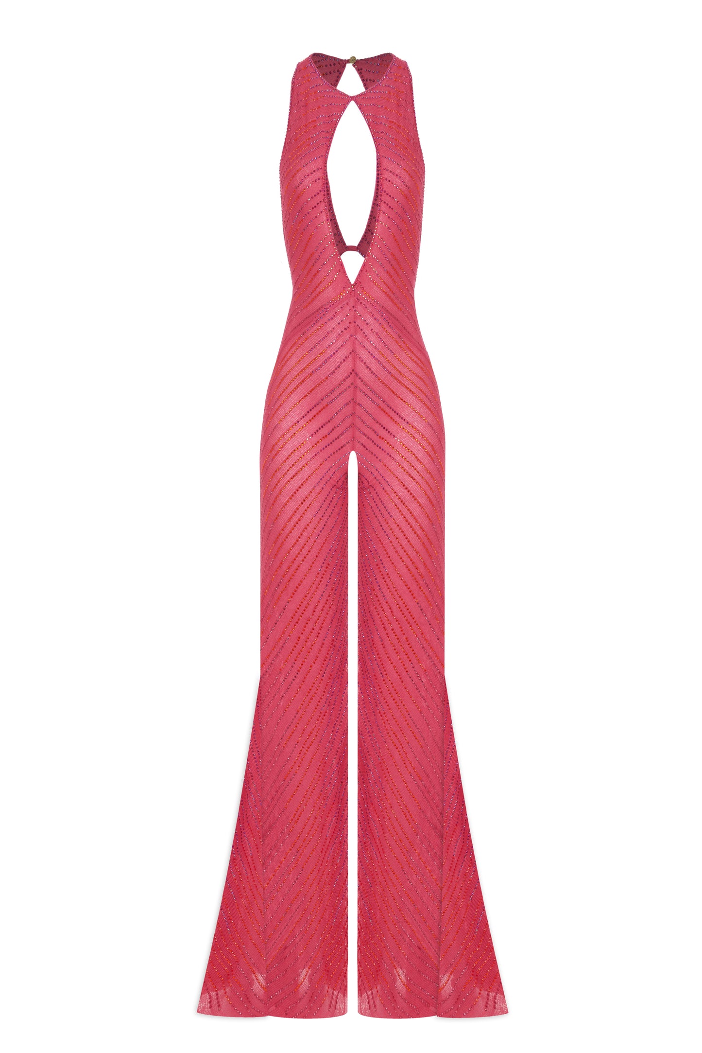 FARDA 3- COLORED STONE TRIM JUMPSUIT