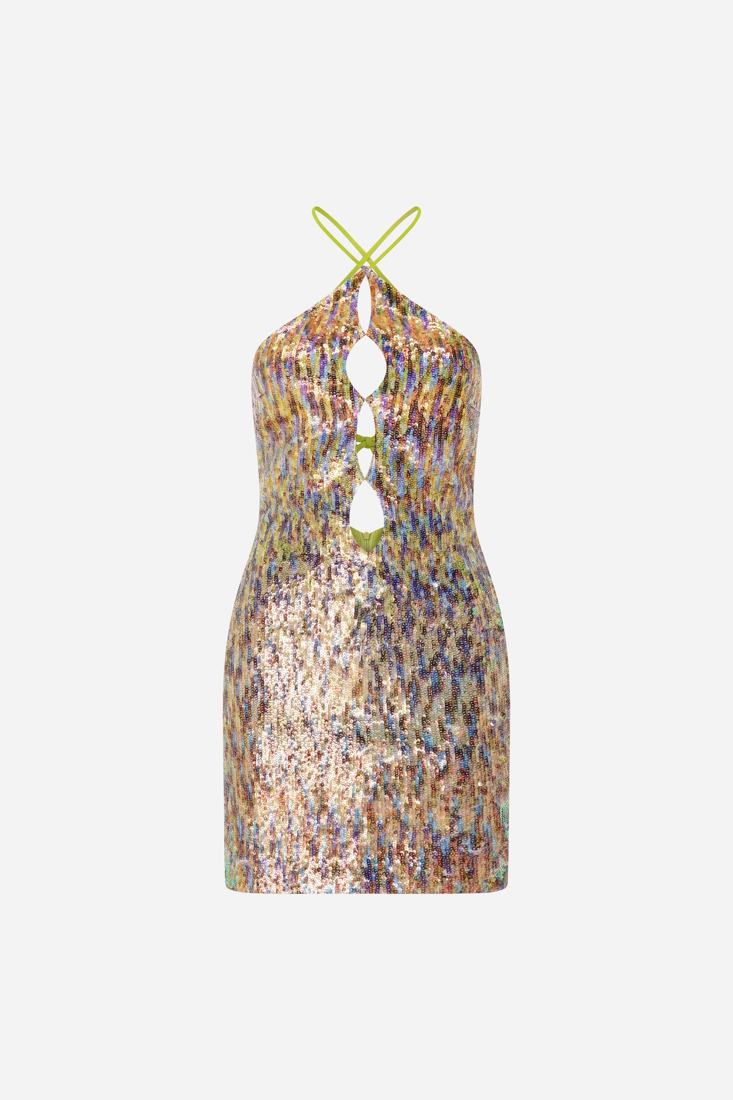 ILA GISELE Mini Dress with Cutout Details in Sequin