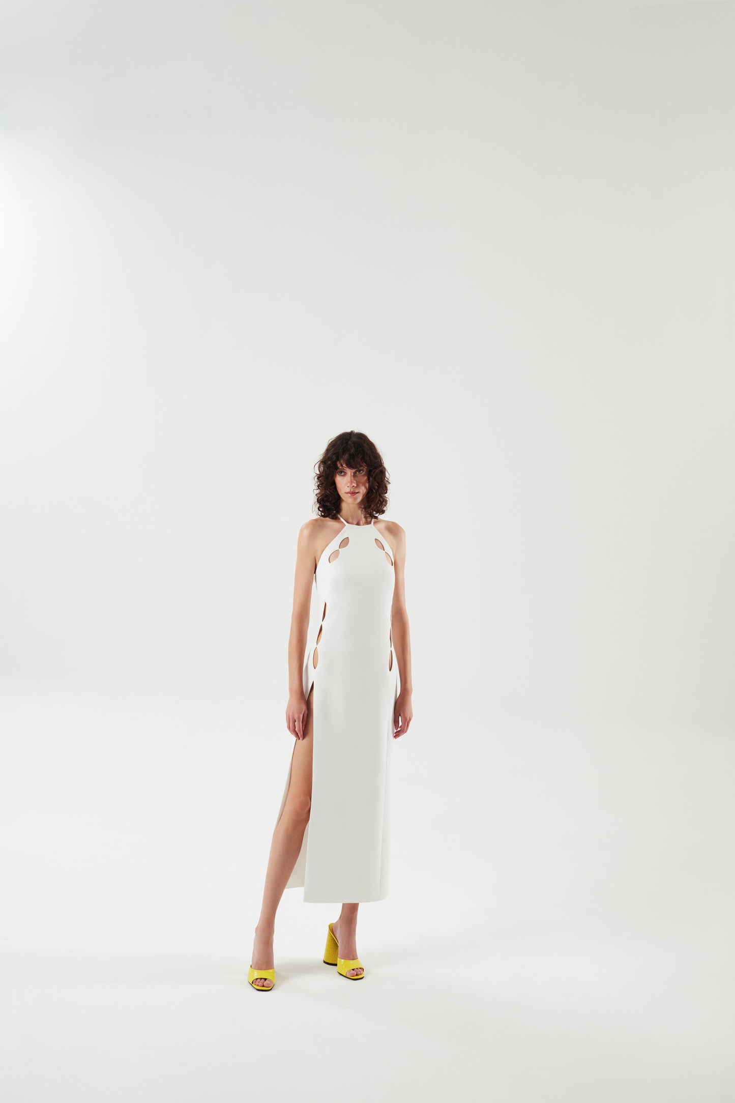 ILA MARIS Midi Dress with Side Cutout Details