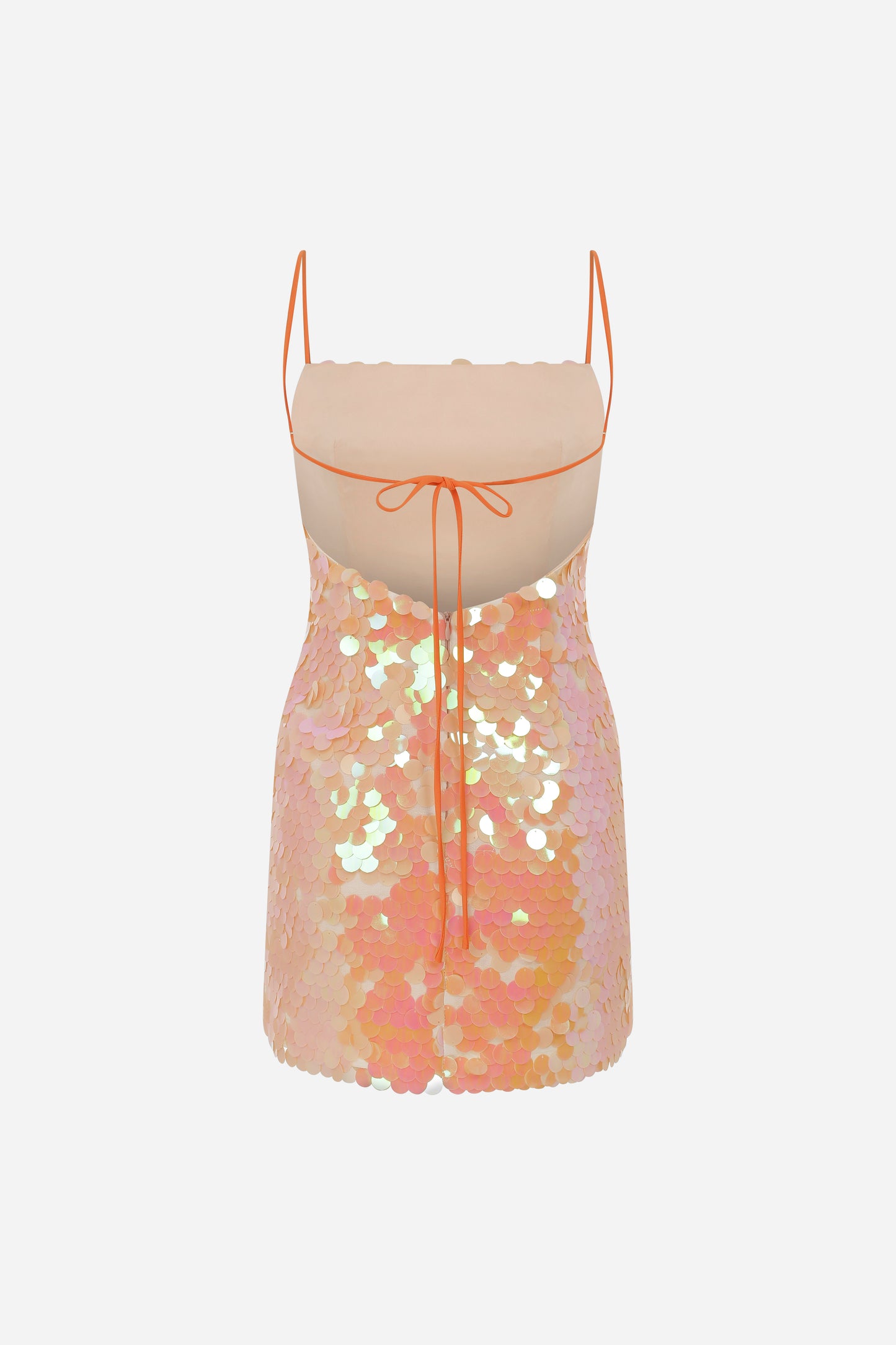 ILA NAMRA Strapless Sequin Mini Dress with Open Back