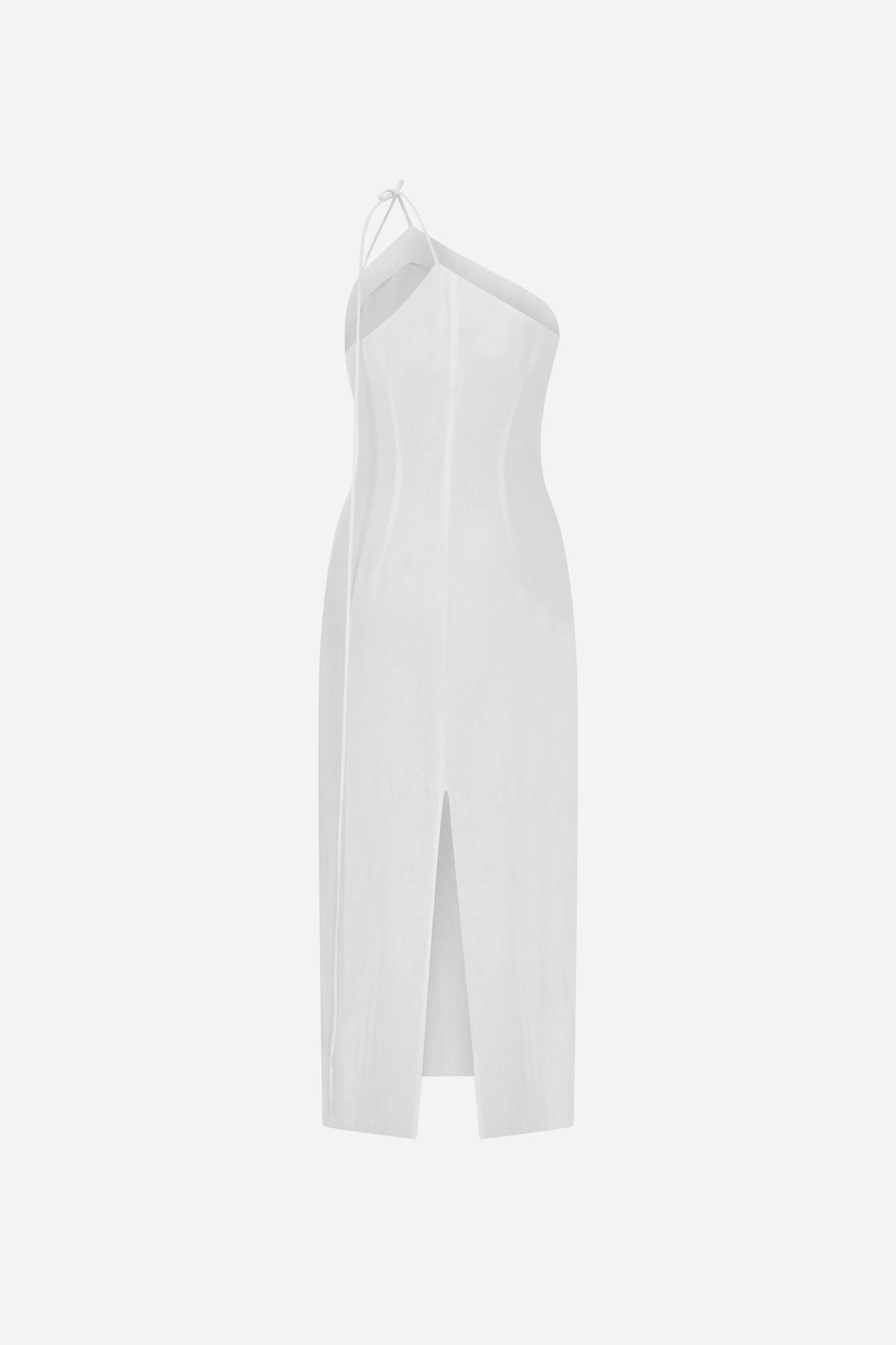 ILA ODINE Linen Dress with Handmade Mirror Details