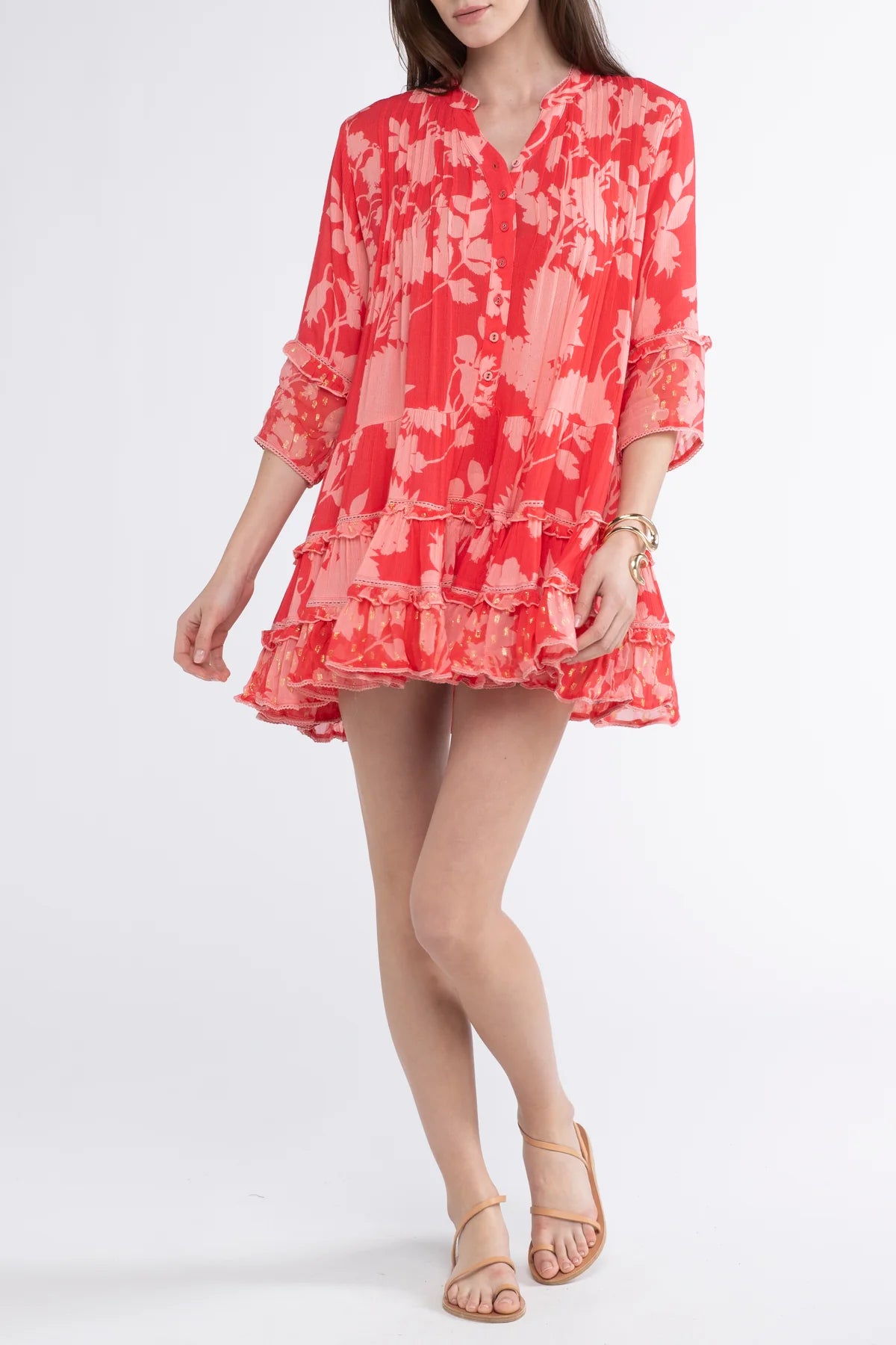 Sunday Saint Tropez Bella Ciao Flower Dress Red