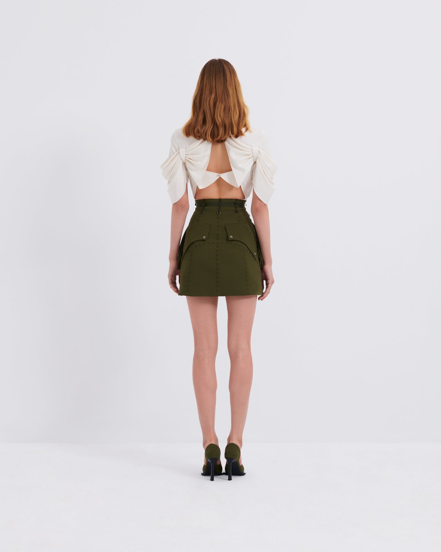 Tayfun Kaba Buckle Belted Mini Skirt