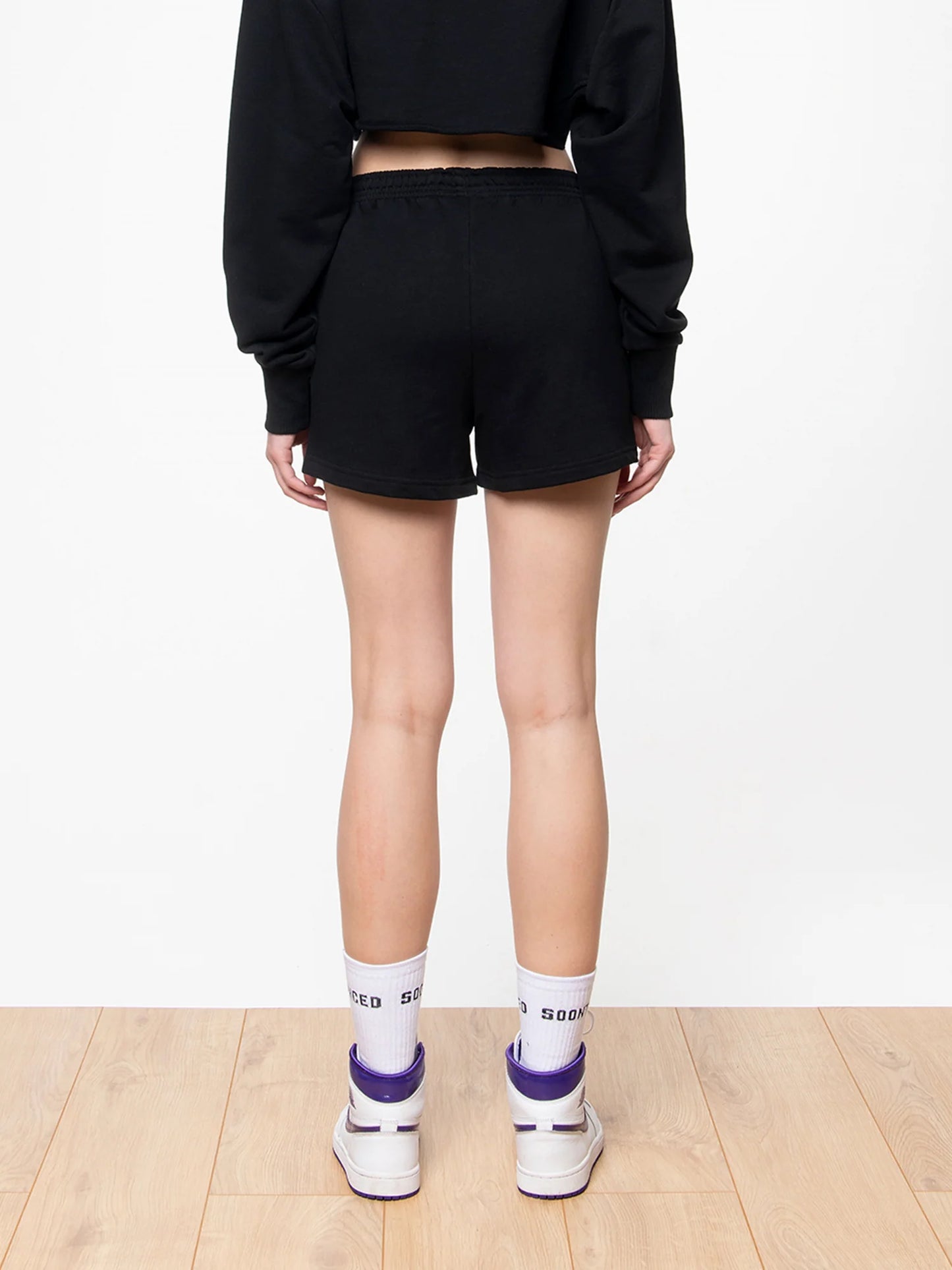 SOON TO BE ANNOUNCED Essentials Logo Shorts Peat Black