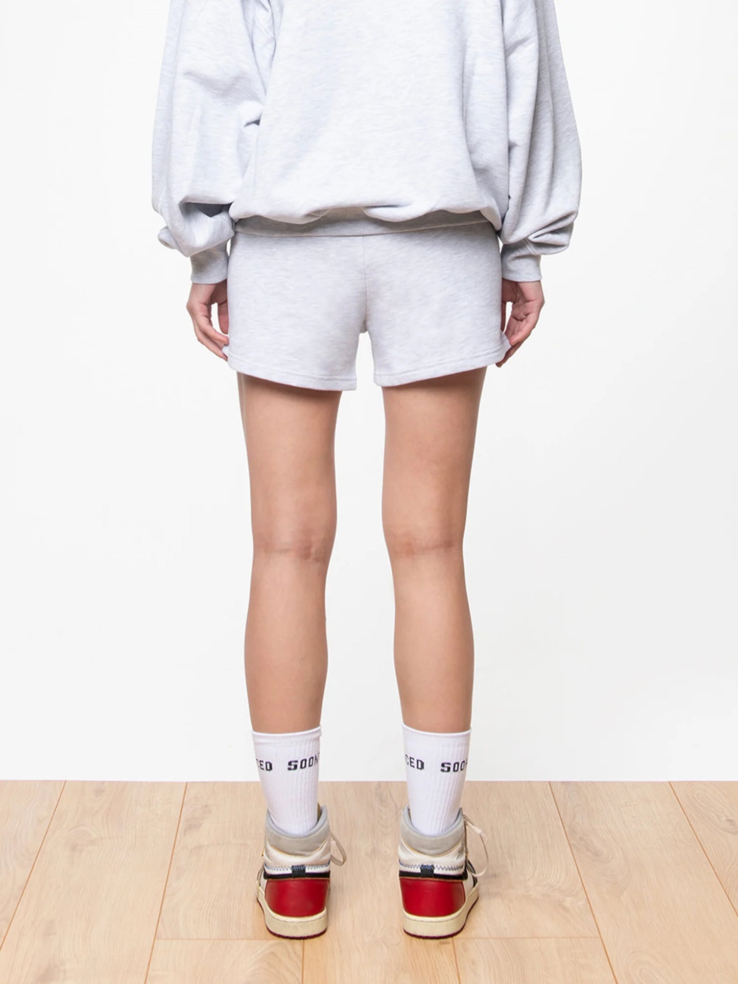 SOON TO BE ANNOUNCED Essentials Logo Shorts Grey Melange
