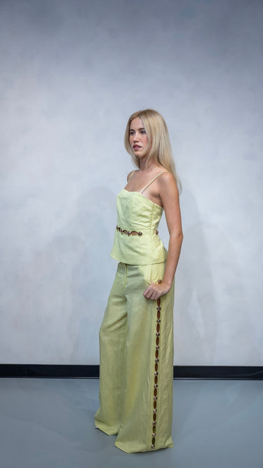 Simkhai Cayman Wide Leg Pant Celadon