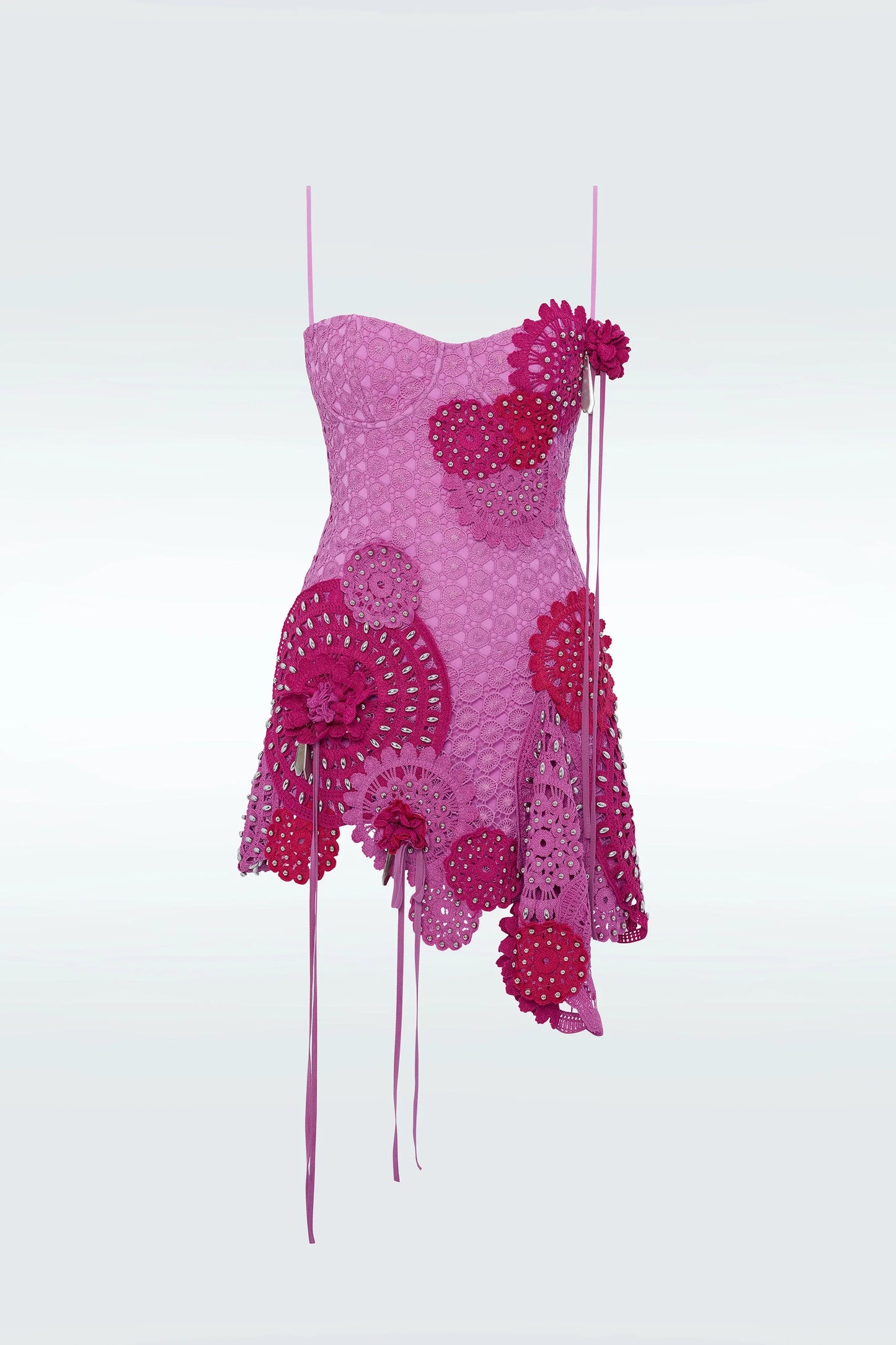 Zeynep Tosun 3-D Flower Stud Dress