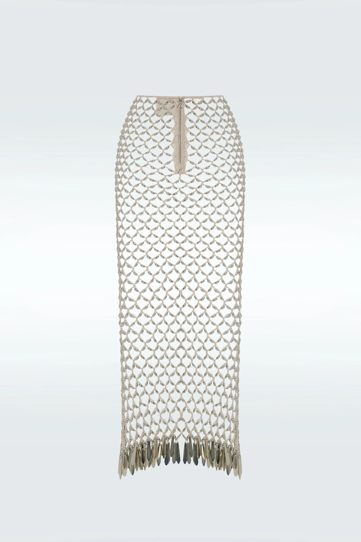 Zeynep Tosun Cannes Midi Skirt Beige