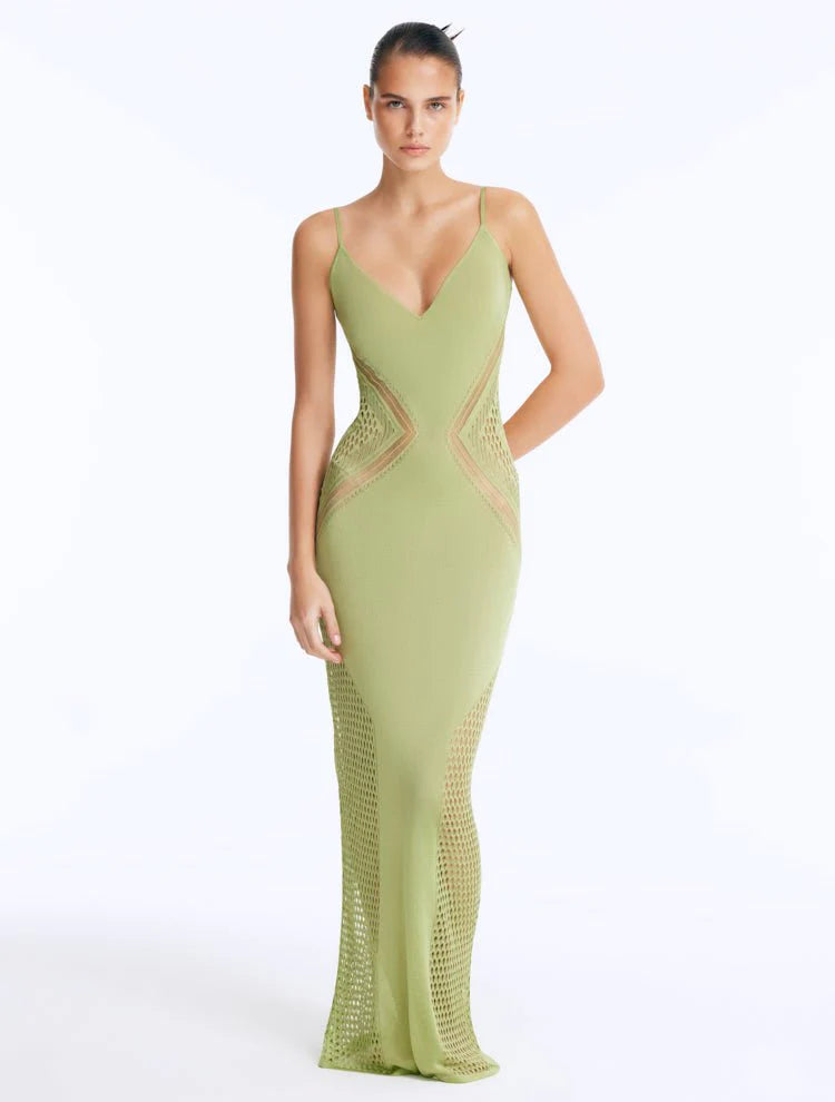 Moeva AZALEA Shiny Green dress