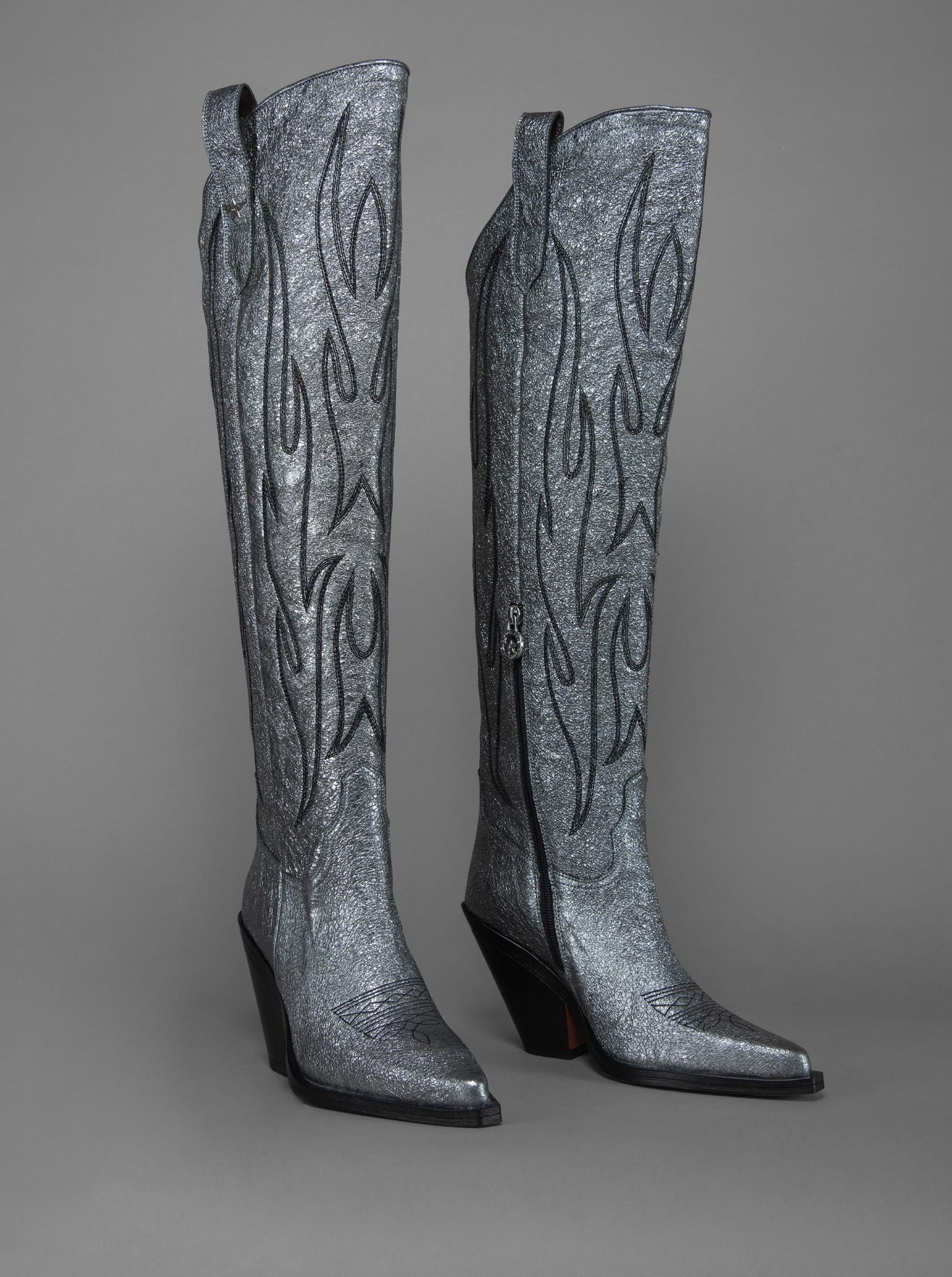 LOIE Crown Anthracite Leather Boots