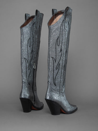 LOIE Crown Anthracite Leather Boots