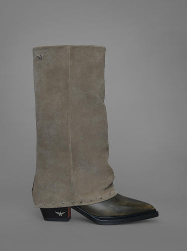 LOIE Joy Mink Leather Mink Suede Boots