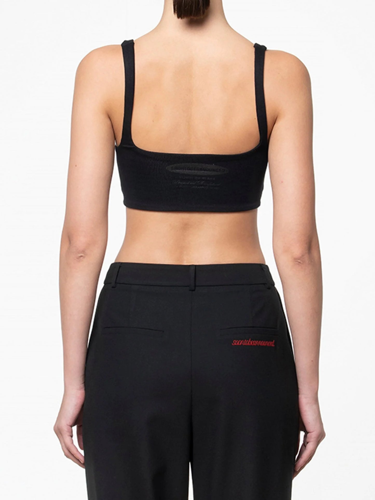 SOON TO BE ANNOUNCED Black on Black Ribbed Tank Top No1
