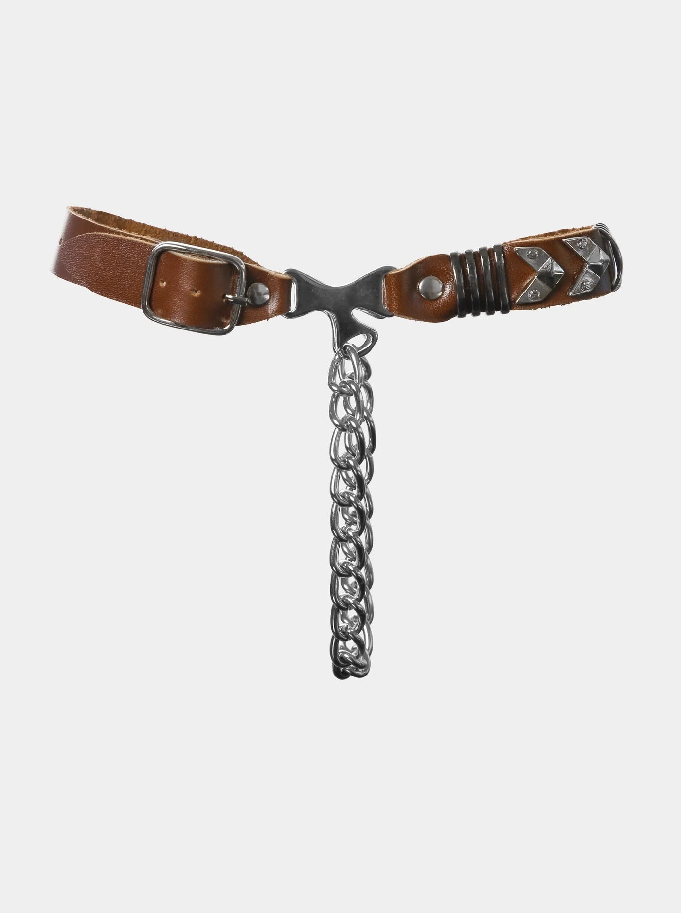 LOIE Unique Brown Leather Boots Belt