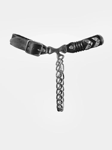 LOIE Unique Black Leather Boots Belt