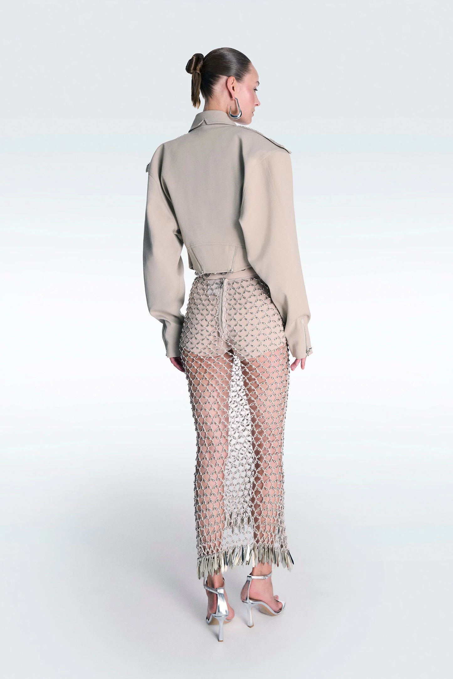 Zeynep Tosun Stud Jacket Beige