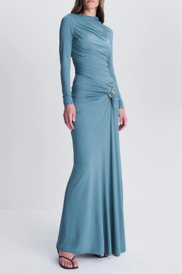 Simkhai Eleonora Long Sleeve Gown Storm