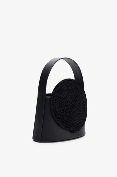 DESTREE GUNTHER PASSEMENTERIE BLACK LEATHER BAG