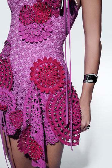 Zeynep Tosun 3-D Flower Stud Dress