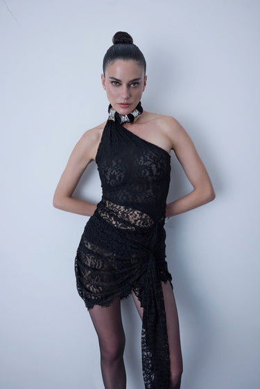 Zeynep Tossun Power Neck Lace Dress