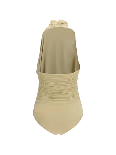 Francesco Murano Top Halter Drapped Peach Cream