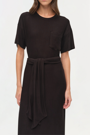 Simkhai Kassie Jersey T-Shirt Dress Black