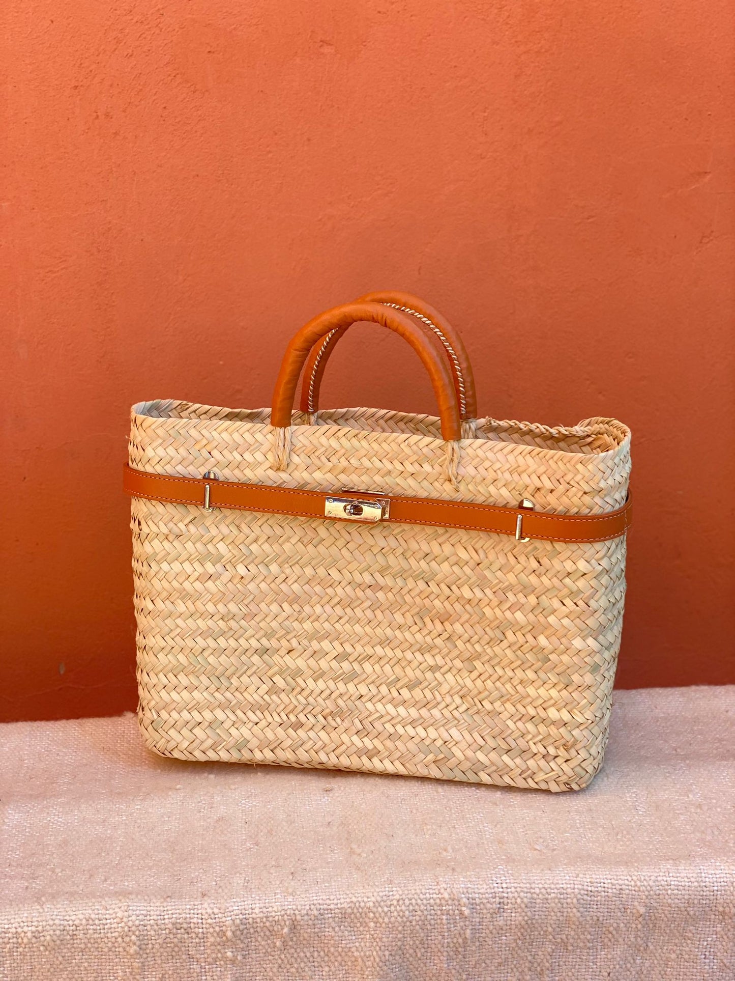 DLD Panier straw bag Orange