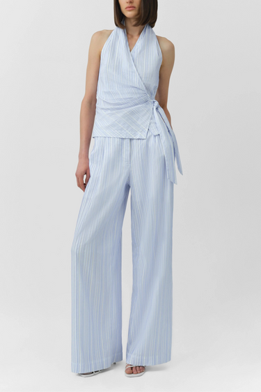 Simkhai Bria Top Blue Stripe