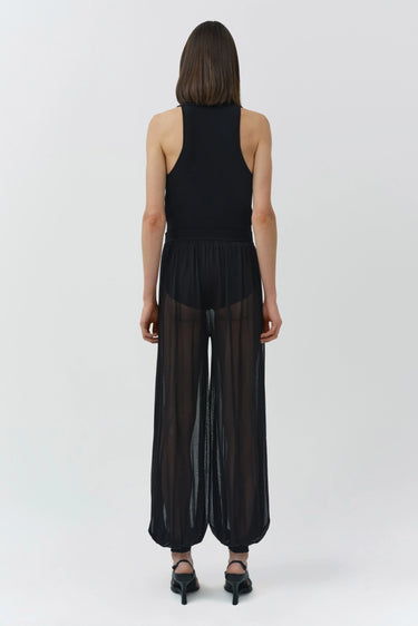 Simkhai Flora Sheer Knit Pant Black