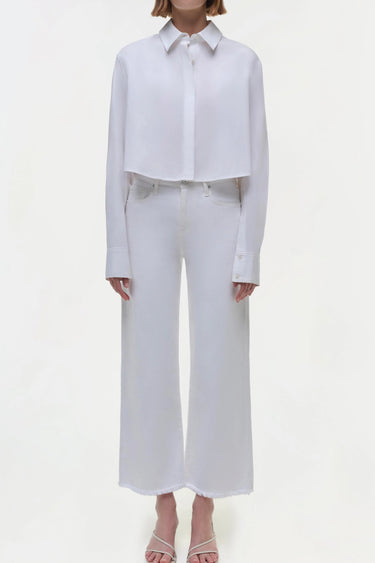 Simkhai Renata Cropped Shirt White