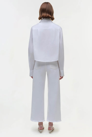 Simkhai Renata Cropped Shirt White