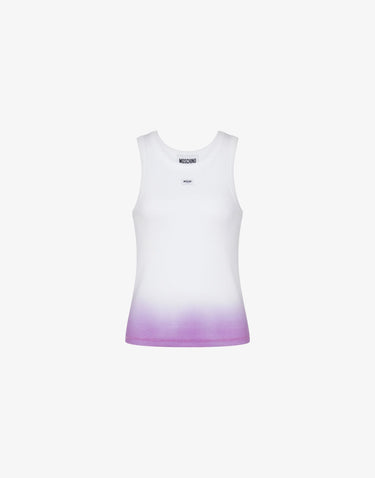 Moschino Jeans Cotton Stretch Rib Tank Top