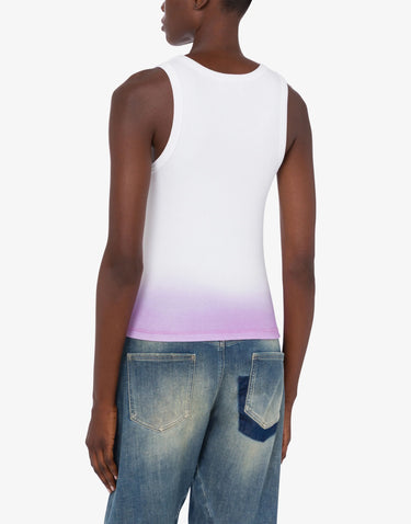 Moschino Jeans Cotton Stretch Rib Tank Top
