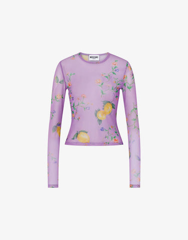 Moschino Jeans Printed Mesh T-shirts