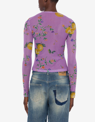 Moschino Jeans Printed Mesh T-shirts