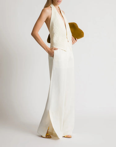 Alberta Ferretti Embroidered gilet with open back