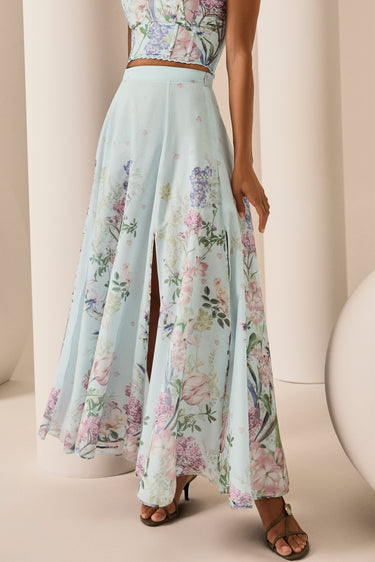 Charo Ruiz Ibiza Long Skirt Ventine Blue