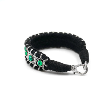 Van den Abeele Sao Paulo Black and Emeralds bracelet